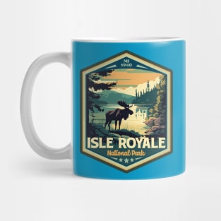 Isle Royale  National Park Vintage WPA Style National Parks Art Mug